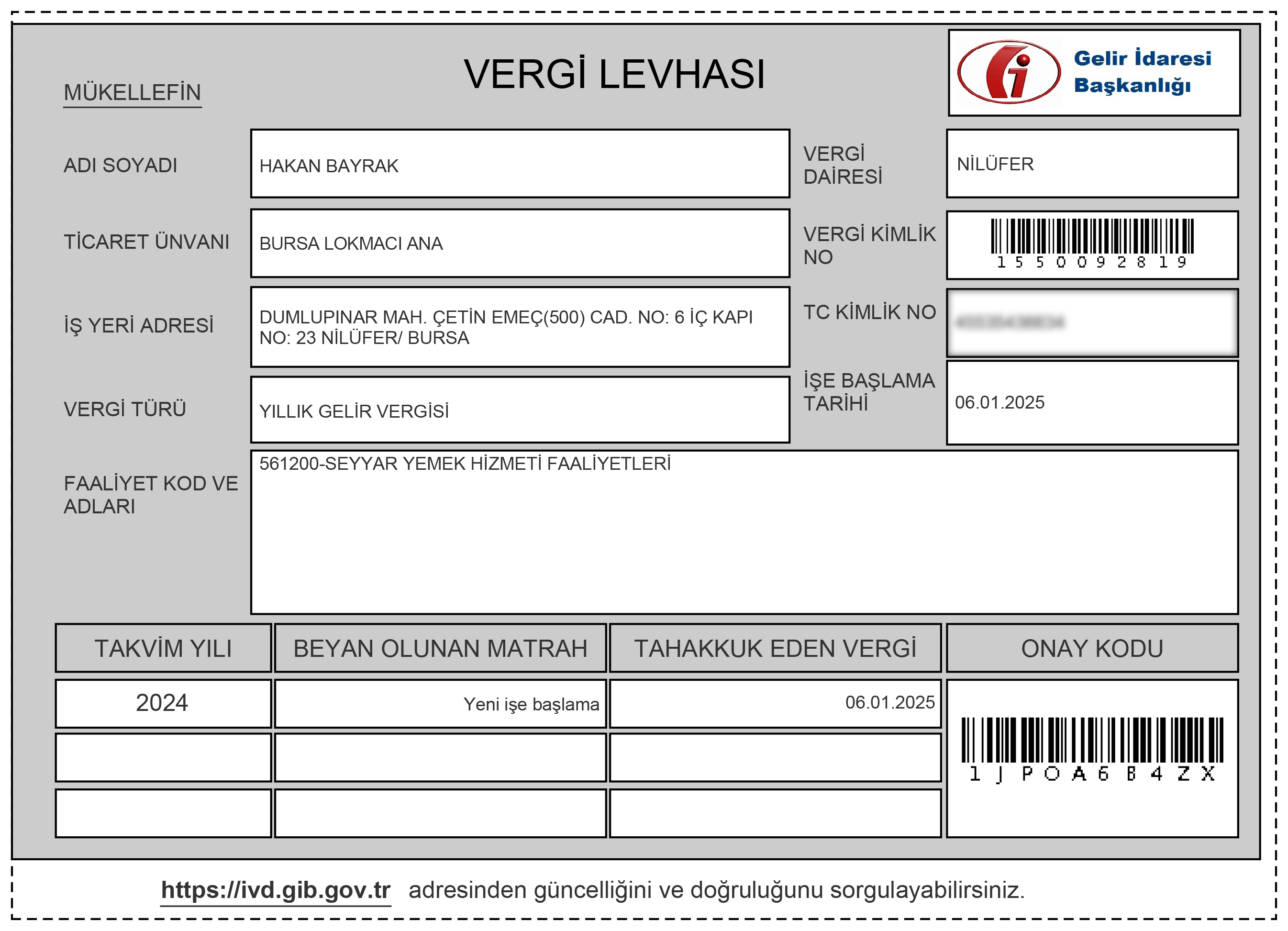 Vergi Levhası